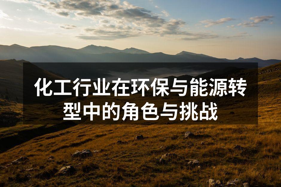 化工行业在环保与能源转型中的角色与挑战